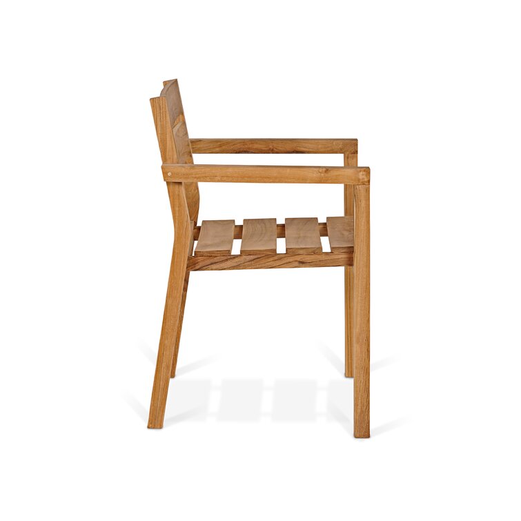 Birch Lane Academy Outdoor Dining Armchair in Solid Reclaimed